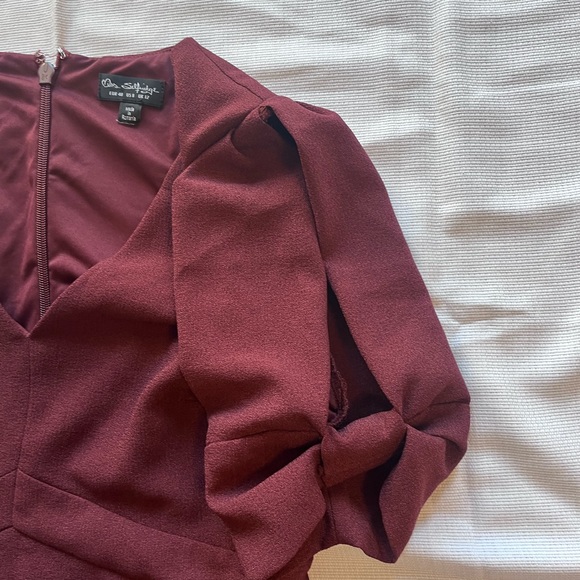 MISS SELFRIDGE Maroon mini dress - Picture 4 of 5